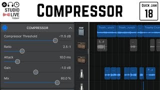 How to use the compressor in GarageBand iOS iPhoneiPad [upl. by Rebmac943]