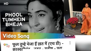 Song Phool Tumhe Bheja Hai Khat Mein Movie SaraswatiChandra Singers Lata Mangeshkar And Mukesh [upl. by Almira]