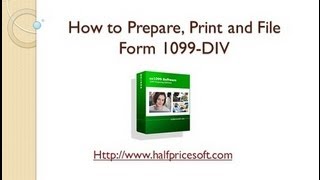 How to Print and File Form 1099 DIV [upl. by Noet]