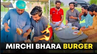 🌹🌹🌹Mirchi bhara burger ❤️❤️❤️Khizar Omer new video ⭐⭐⭐ khizar Omer extra 😀😀😀 khizar Omer [upl. by Raasch]