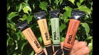 Correctores naranja verde y amarillo LA giro pro hd concealers [upl. by Gradey]