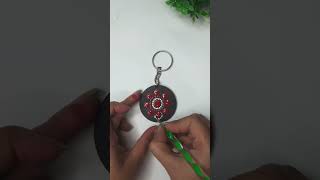 Dot Mandala Keychain ❤️ mdf Keychain art dotmandalaart dotart cultural shorts diycraft [upl. by Murtagh577]