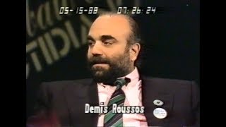 Demis Roussos Quand je taime and interview in Italian 15051988 [upl. by Fondea343]