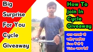 Big Surprise For You Cycle Giveaway Complete 100k followers in Instagram [upl. by Naujaj]