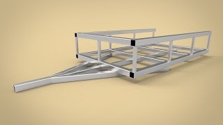 Solidworks Konstrukcje spawane Weldments rama przyczepy trailer frame cz2 [upl. by Nimra739]