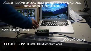 USB30 HDMI capture card work on MAC Macintosh without install driver [upl. by Fishback]