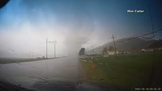 New Hampshire tornado dashcam and explanation with Mike Slifer [upl. by Lilhak]