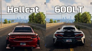 NFS Unbound Dodge Charger SRT Hellcat vs McLaren 600LT  WHICH IS FASTEST Drag Race [upl. by Aun]