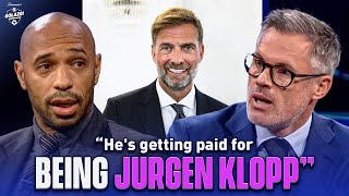 Jamie Carragher amp Thierry Henrys HONEST opinions on Jürgen Klopps Red Bull appointment  ULC Today [upl. by Bonns]