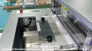 Test Strip Cutter Urine Strip Manufacturing Equipment  Urine Test Strips Cutting Machine  ANTITECK [upl. by Armand451]