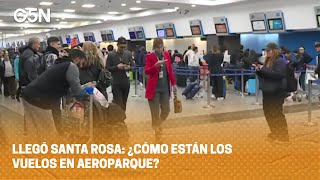 Llegó SANTA ROSA con fuertes LLUVIAS VIENTOS y SUDESTADA ¿Cómo están los VUELOS en AEROPARQUE [upl. by Greeson693]