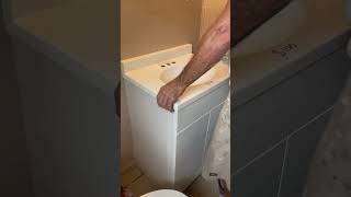 Installing New Vanity Sink handyman sink install [upl. by Kistner985]