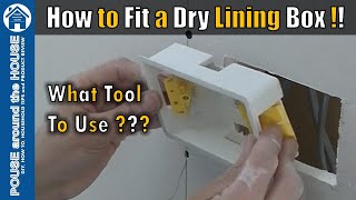 How to fit a dry lining box Dry lining box install Fix socket to plasterboard or drywall [upl. by Rexana579]