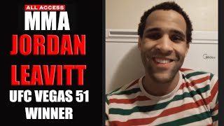 Jordan Leavitt on UFC Vegas 51 win injury amp strep throat prior to the fight [upl. by Cyma928]