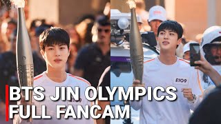 Olympic Torchbearer BTS Jin appearance BTS Jin Paris Olympics Full video 2024 [upl. by Eusassilem]