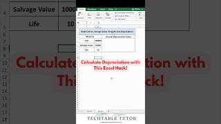 How to Calculate Depreciation with Excel’s SLN Function ‼️ excel excelshorts shorts [upl. by Alliuqat]