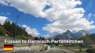 ROAD TRIP  INCREDIBLE trip from Füssen to GarmischPartenkirchen in 4K [upl. by Remo]