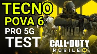 TECNO POVA 6 PRO 5G  CALL OF DUTY MOBILE CODM TEST [upl. by Pirri]