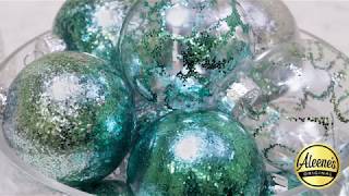 DIY Glitter Ornaments 3 Easy Techniques [upl. by Ecertak]