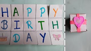 how to make happy birthday gift।। Best friend gift 🎁।। Happy Birthday craft।। [upl. by Lemcke]