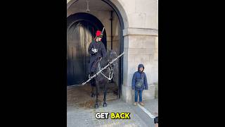 Get Back The Kings Guard Calls to Tourists at Horse Guardquot Shorts [upl. by Reinold]