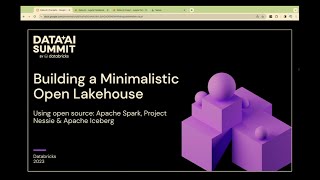 Building Minimalistic Open Lakehouse w Open Source Projects Apache Spark™ Project Nessie amp Iceberg [upl. by Annam89]