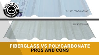 Fiberglass Vs Polycarbonate Roofing Panels Which Is A Better Skylight For A Metal Roof [upl. by Eldrida]