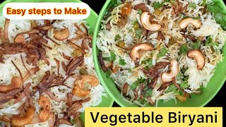 Vegetable Biryani  Hydrabadi Veg Biryani  Easy Biryani [upl. by Fitts]