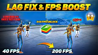 Bluestacks Free Fire Lag fix in Low End PC  Get 200 FPS  Bluestacks 5 Lag Fix  Boost FPS🔥💻 [upl. by Harbert]