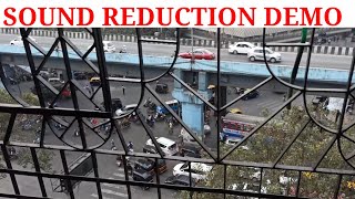 Soundproof Windows Sound Reduction Demo  Actual Footage From Site [upl. by Zemaj]