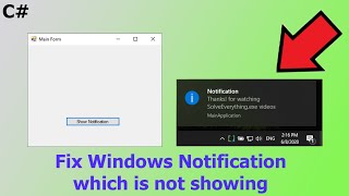 Fix Windows Notification which is not showing [upl. by Darej]