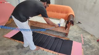 how to full repairing leather sofa how to make an old sofa look new how to old sofa repairing [upl. by Lussier]