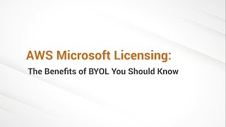 BYOL Benefits  Everything you Should Know about AWS Microsoft Licensing [upl. by Ajnot]