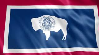 Wyoming Flag Waving  Wyomingite Flag Waving  Wyoming Flag Screen [upl. by Oakes]