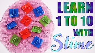 Numbers Song  Learn to Count from 1 to 10 with Slime  More Kids Educational Videos [upl. by Cad172]