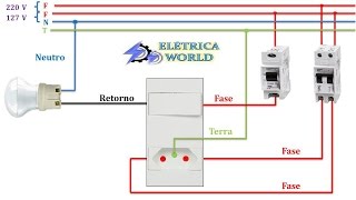 Como Instalar interruptor e tomada em rede 127V e 220V [upl. by Ial278]