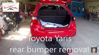 Toyota Yaris 2011 – 2020 rear bumper removal [upl. by Baerman]