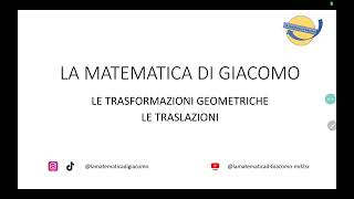 Le trasformazioni geometriche  traslazioni  esercizi svolti [upl. by Mariya]