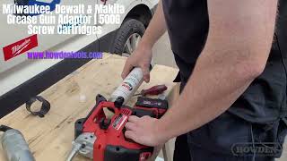 How to Use Screw Adaptor in Milwaukee Grease gun  Howden Tools [upl. by Soren]