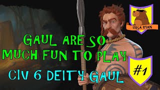 Gaul are so much fun to play 1 – Deity Civ 6 Gathering Storm [upl. by Annaliese]