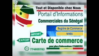 Registre de commerce NINEA 🇸🇳🇸🇳🇸🇳 senegal [upl. by Etnovahs]