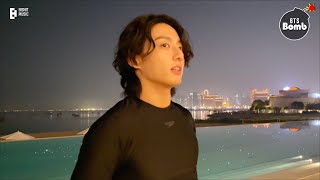 BANGTAN BOMB Jung Kook Unwinds in Qatar  BTS 방탄소년단 [upl. by Econah]