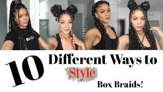 10 Ways to Style Box Braids  Quick Easy amp Trendy [upl. by Livingstone]