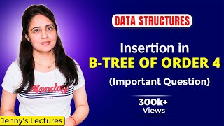 527 Insertion in BTree of Order 4 Data Structure [upl. by Earl]