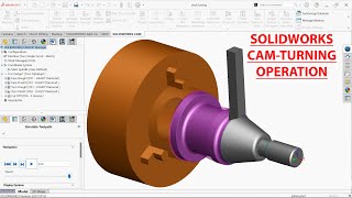 SolidWorks CAM turning operationGenerate NC Code [upl. by Ibrab]