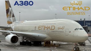 🇬🇧 London LHR  Abu Dhabi AUH 🇦🇪 BUSINESS CLASS UPPER DECK Etihad Airbus A380 FLIGHT REPORT [upl. by Sharia]