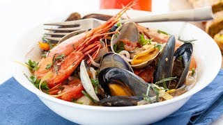 How to Make an Italian Fish Soup  Seafood Soup Recipe  Zuppa Di Pesce [upl. by Atikin]