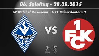 SV Waldhof Mannheim 07 vs 1 FC Kaiserslautern II 6 Spieltag 1516 [upl. by Kalagher]