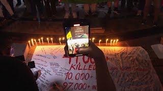 Candlelight vigil in Manila to mark 1st anniversary of the Hamas attacks [upl. by Nyrem]