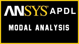 Modal analysis in ANSYS APDL [upl. by Weisman]